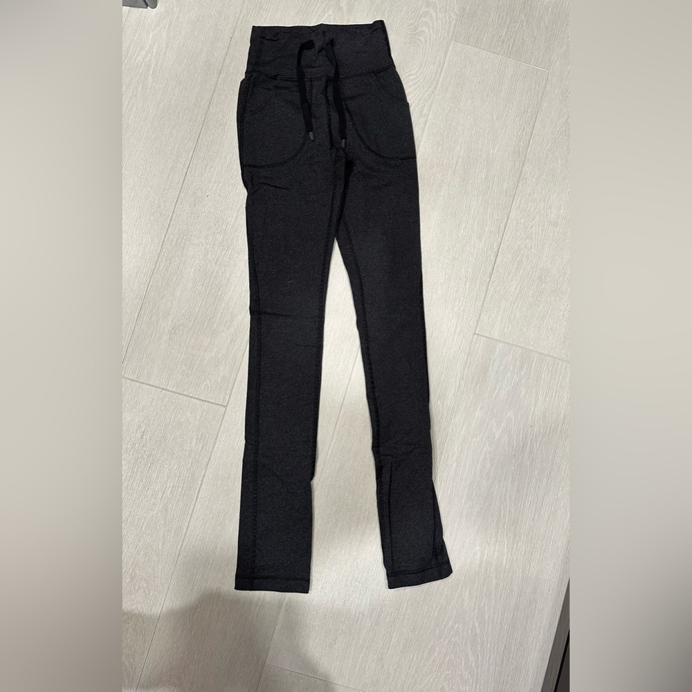 Lululemon Grey Bell Bottom Drawstring Leggings - image 1